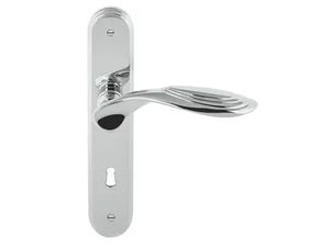 CAMEO DB 41 P-PY - Brass door handle on back plate _ Colombo Design